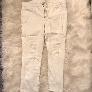 Crop white jeggings